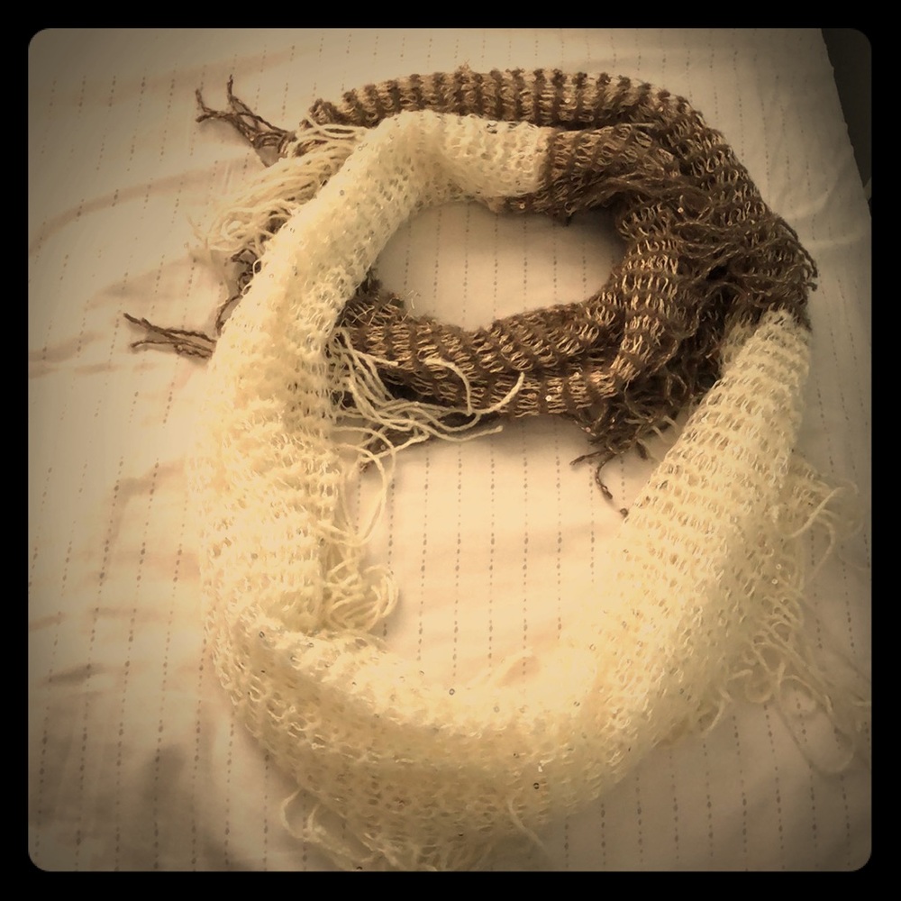 Women’s Two-Toned Sparkly Infinity Scarf